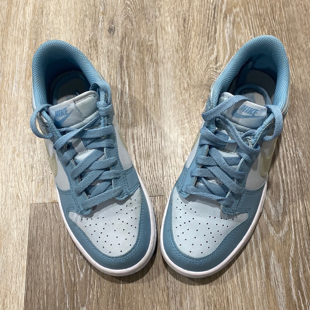 Light blue Nike dunk low sneakers